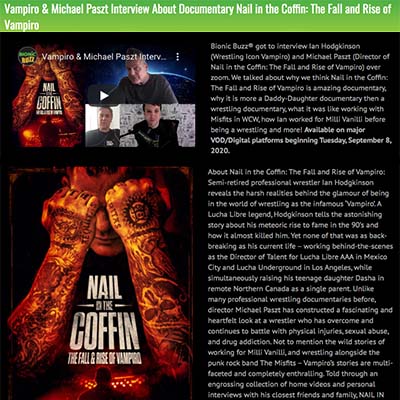Vampiro & Michael Paszt Interview About Documentary Nail in the Coffin: The Fall and Rise of Vampiro